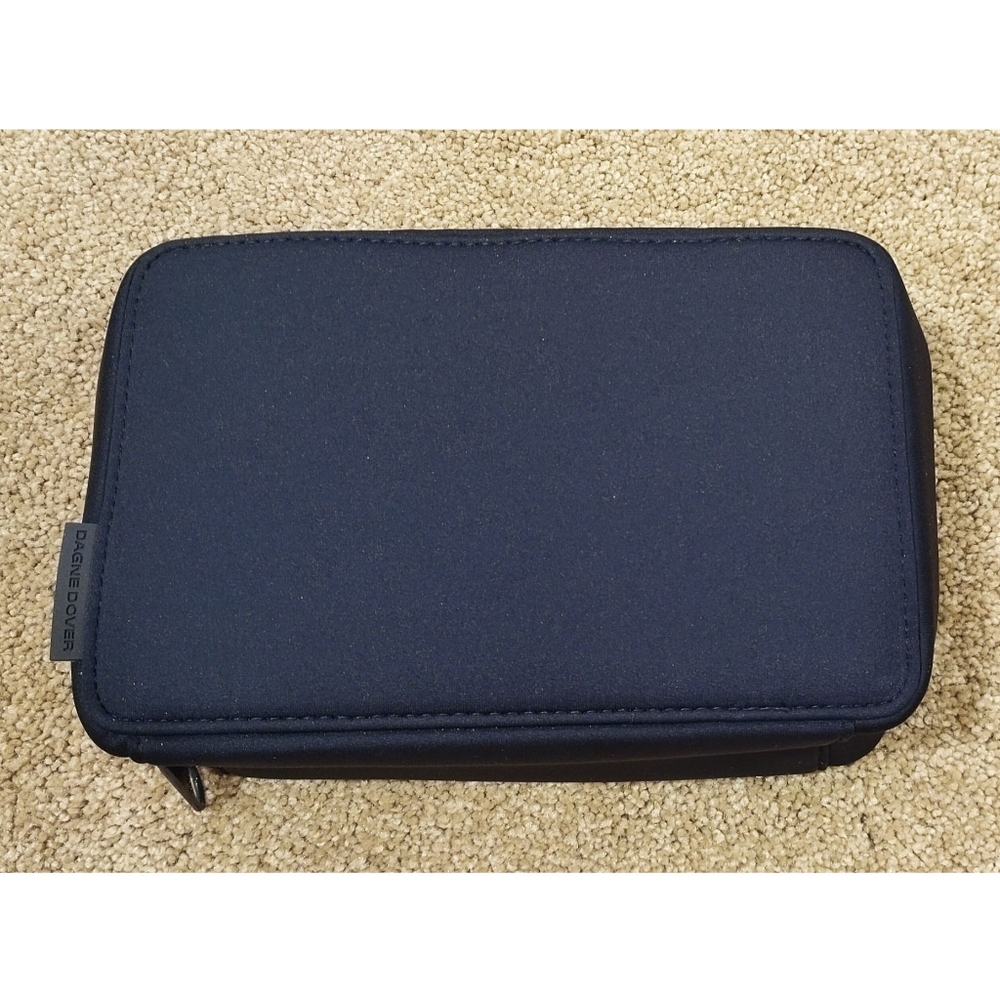 Dagne Dover Arlo Neoprene Tech Organizer Travel Case Large in Storm Navy Blue
